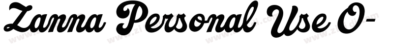 Zanna Personal Use O字体转换